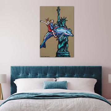 Riding High in NYC (Original Painting)