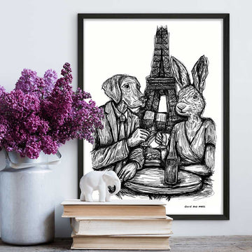 Romance in Paris (Giclee Canvas Print)