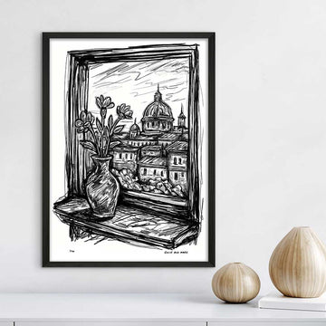 Rome Through the Window (Giclee Canvas Print)