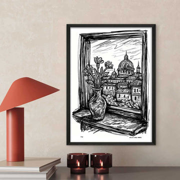 Rome Through the Window (Giclee Canvas Print)