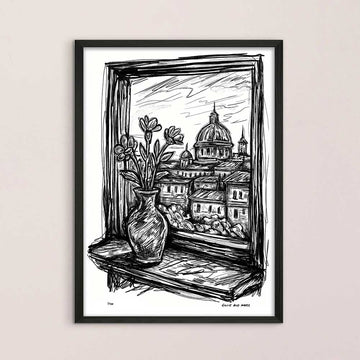 Rome Through the Window (Giclee Canvas Print)