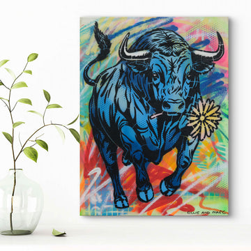 Running Bull (Original Painting)