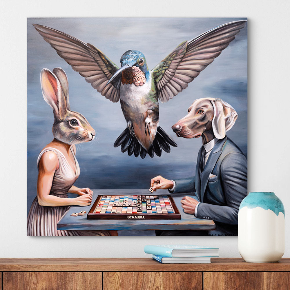 絵画 concept from life Scrabble Lovers (Original Painting) – Gillie and Marc®