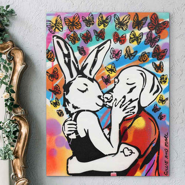 She Kissed Him Back (Original Painting)