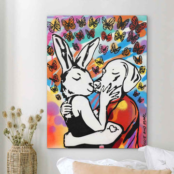 She Kissed Him Back (Original Painting)