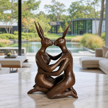 She Was in Love with Her Better Self Every Day (Bronze Sculpture, Miniature Collection)