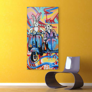 Side by Side Forever in Love (Original Painting)