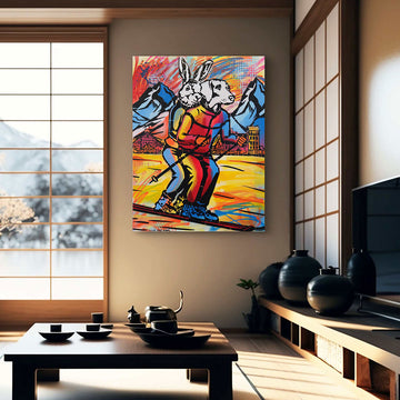 Ski Heaven on Steep Slopes (Original Painting)