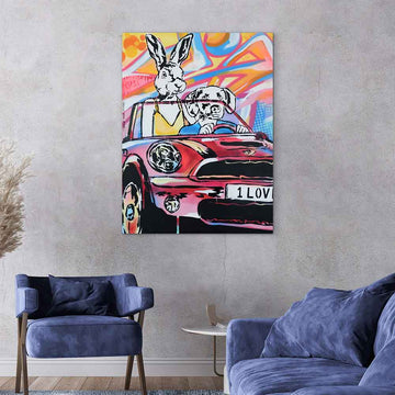 Small Car, Big Love (Original Painting)
