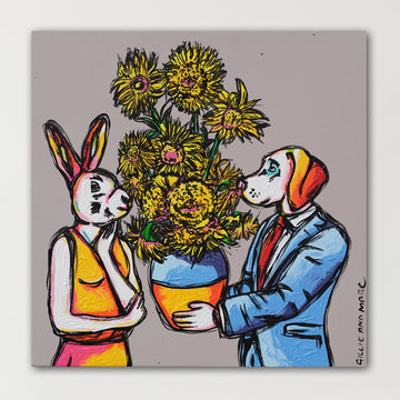 Sunflower Kisses (Original Painting)