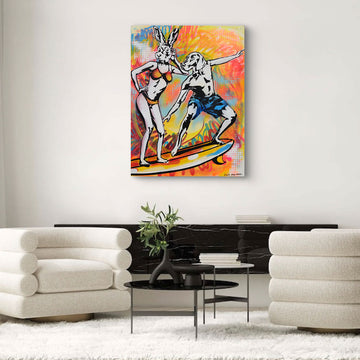 Surfing Is Better Together (Original Painting)