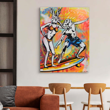 Surfing Is Better Together (Original Painting)