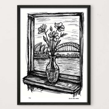 Sydney Through the Window (Giclee Canvas Print)