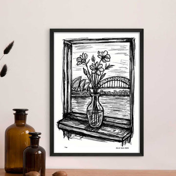 Sydney Through the Window (Giclee Canvas Print)