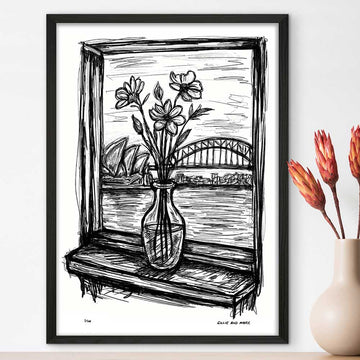 Sydney Through the Window (Giclee Canvas Print)