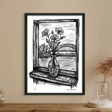 Sydney Through the Window (Giclee Canvas Print)