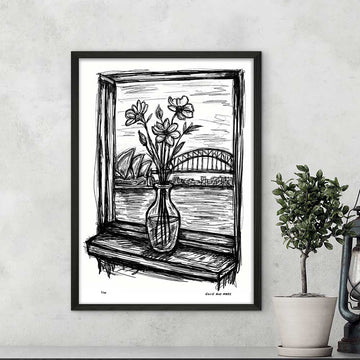 Sydney Through the Window (Giclee Canvas Print)