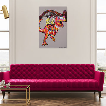 Sydney T-Rex Lovers (Original Painting)
