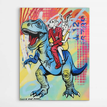 T-Rex Feeling Blue (Original Painting)