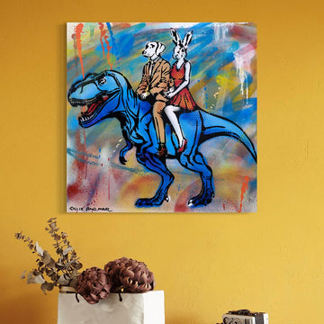 T-Rex Makes History (Original Painting)