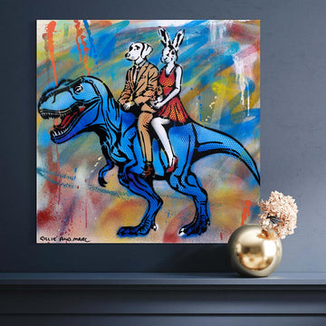 T-Rex Makes History (Original Painting)