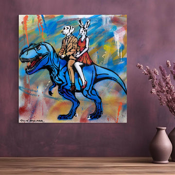 T-Rex Makes History (Original Painting)
