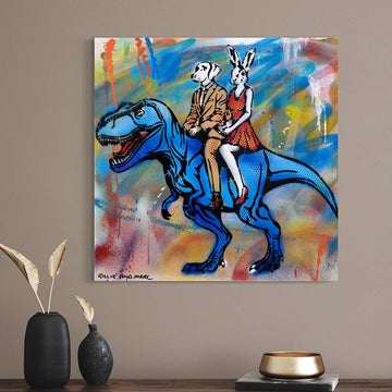 T-Rex Makes History (Original Painting)