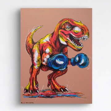 T-Rex Showdown (Original Painting)
