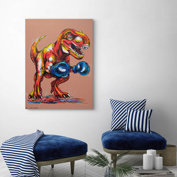 T-Rex Showdown (Original Painting)