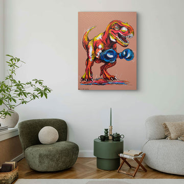 T-Rex Showdown (Original Painting)