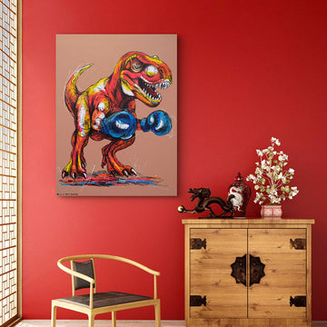 T-Rex Showdown (Original Painting)