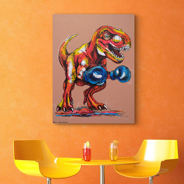 T-Rex Showdown (Original Painting)