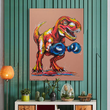 T-Rex Showdown (Original Painting)