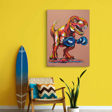 T-Rex Showdown (Original Painting)