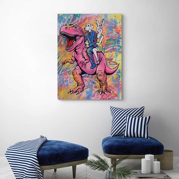 T-Rex Thinks Big (Original Painting)