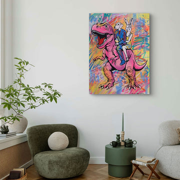 T-Rex Thinks Big (Original Painting)