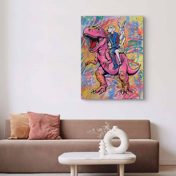 T-Rex Thinks Big (Original Painting)