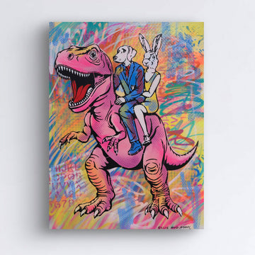 T-Rex Thinks Big (Original Painting)