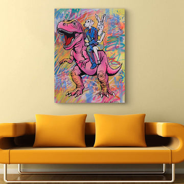 T-Rex Thinks Big (Original Painting)