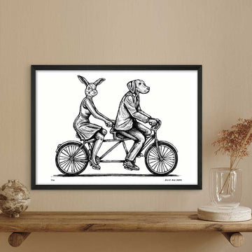 Tandem Riders on a Mission (Giclee Canvas Print)
