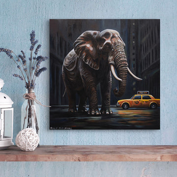 Taxi Elephant (Original Painting)