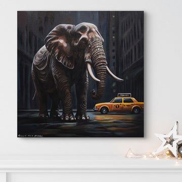Taxi Elephant (Original Painting)
