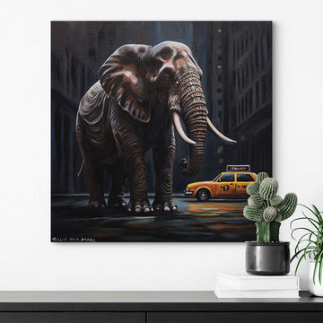 Taxi Elephant (Original Painting)