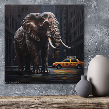Taxi Elephant (Original Painting)
