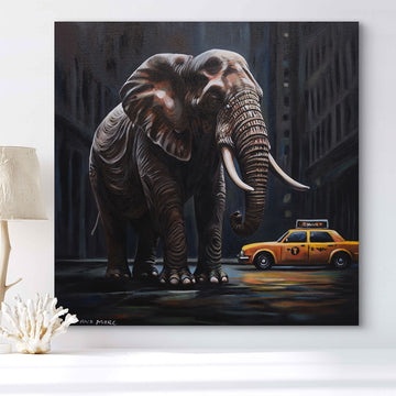 Taxi Elephant (Original Painting)