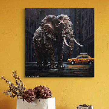 Taxi Elephant (Original Painting)