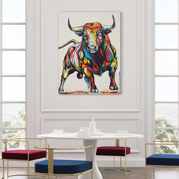 The Bulls Were Running (Original Painting)