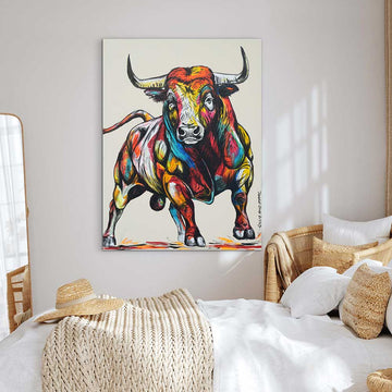 The Bulls Were Running (Original Painting)