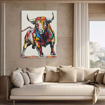 The Bulls Were Running (Original Painting)