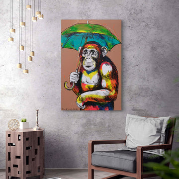 The Chimp Was In Heaven (Original Painting)